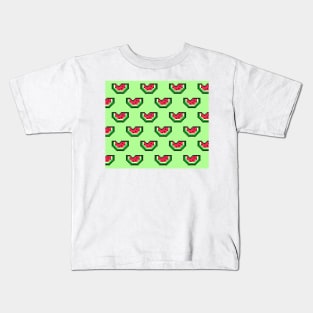 Pixel Watermelon Kids T-Shirt